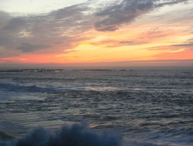 El mar al atardecer
